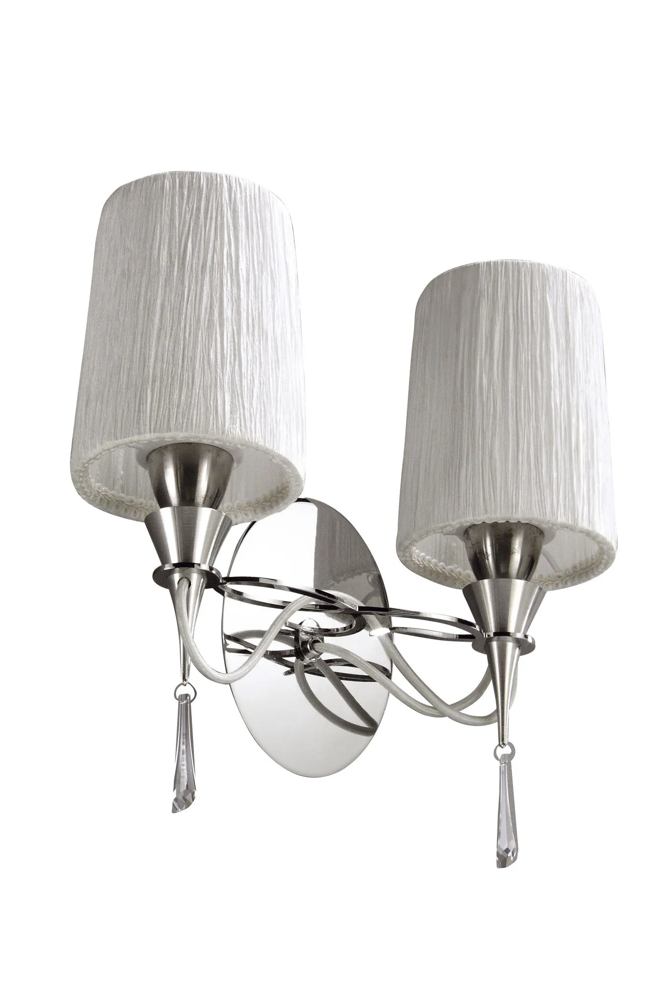 Lucca Crystal Wall Lights Mantra Shaded Wall Lights